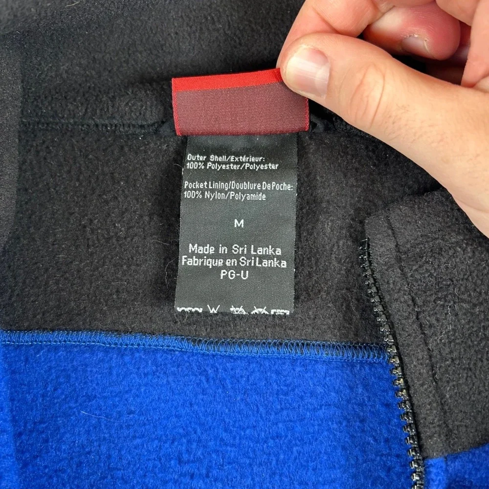 Vintage Helly Hansen Men's Fleece Vest Blue Black Full Zip Mock Neck PG-U Size M